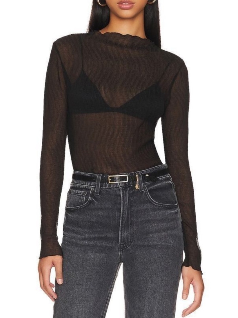 SNDYS Revolve Marseilles Top in Black Size XS